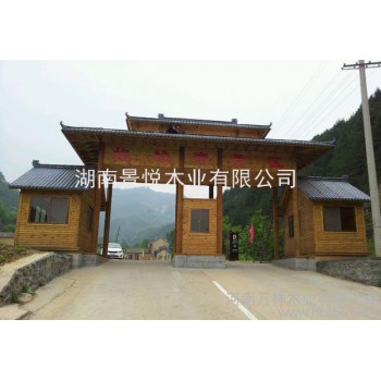 长沙防腐木厂家牌坊专业定制