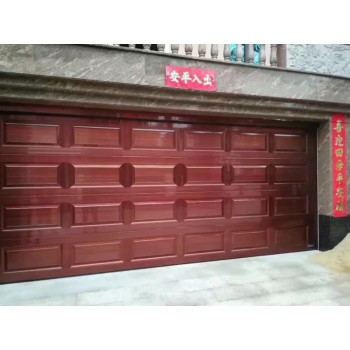 长沙车库门木纹翻板车库门