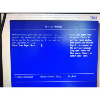 IBM服务器开机提示Critical Message