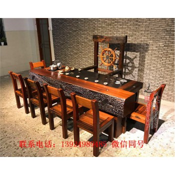 原生态家具老船木茶几客厅功夫茶桌现代中式 新中式茶桌