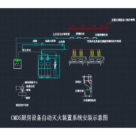 厨房设备自动灭火系统灶台厨房灭火装置厂家直销