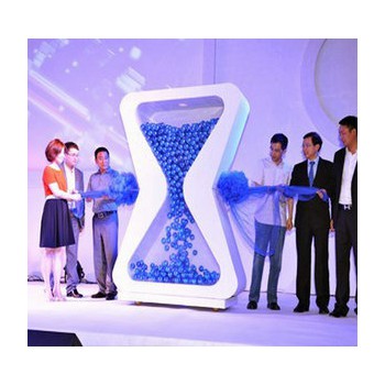 广州供应启动道具物料创意新型七彩沙漏舞台设备资源租赁
