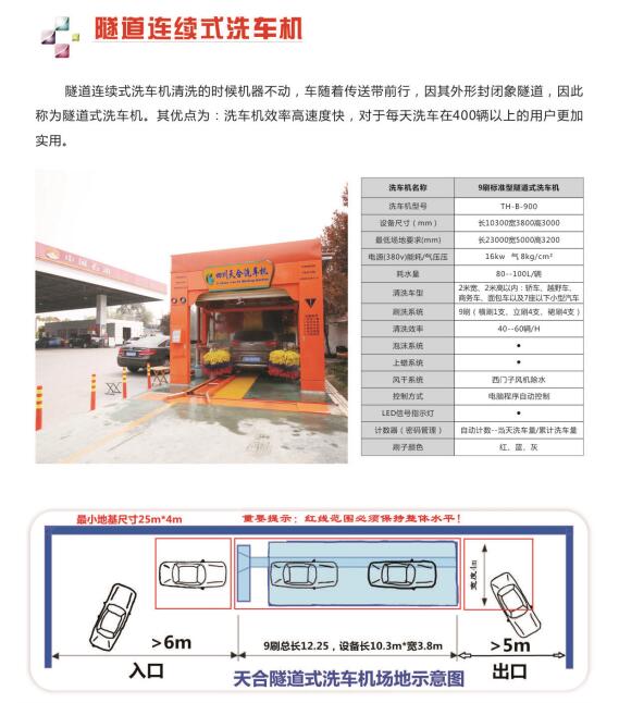 隧道式9刷洗车机