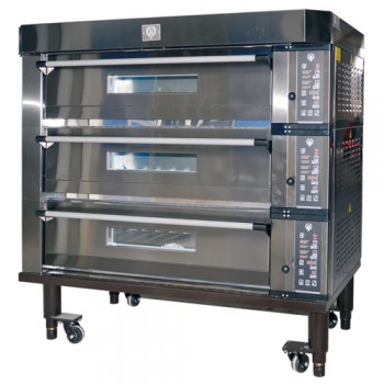 马牌三层六盘煤气烤炉 燃气烤箱 蛋糕面包烘焙店烤箱