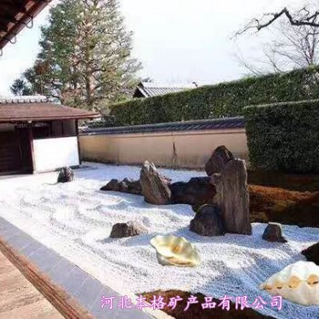 本格供应 日式庭院枯山水石 白色鹅卵石 天然洗米石 白色砾石