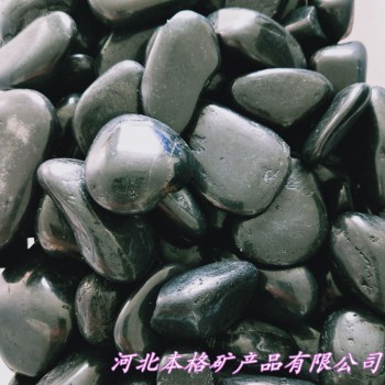 本格现货供应辽宁  纯天然人工挑选黑色造景鹅卵石 精品鹅卵石