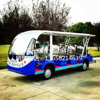 14座电动观光车 观光电瓶游览车