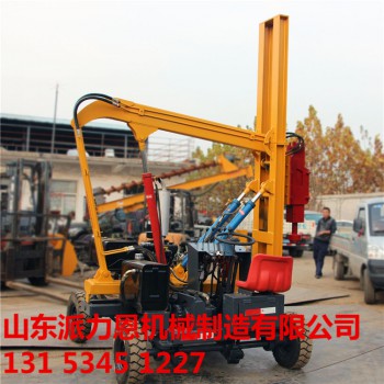 厂家装载护栏打桩机 高速公路护栏波形打桩机 打钻一体打桩机