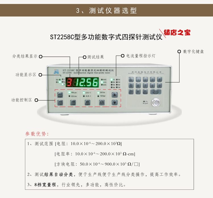 石墨烯薄膜方阻电阻率测试仪选型方案