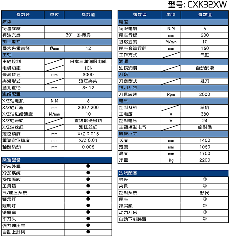 CXK32XW螺丝批头数控车床参数