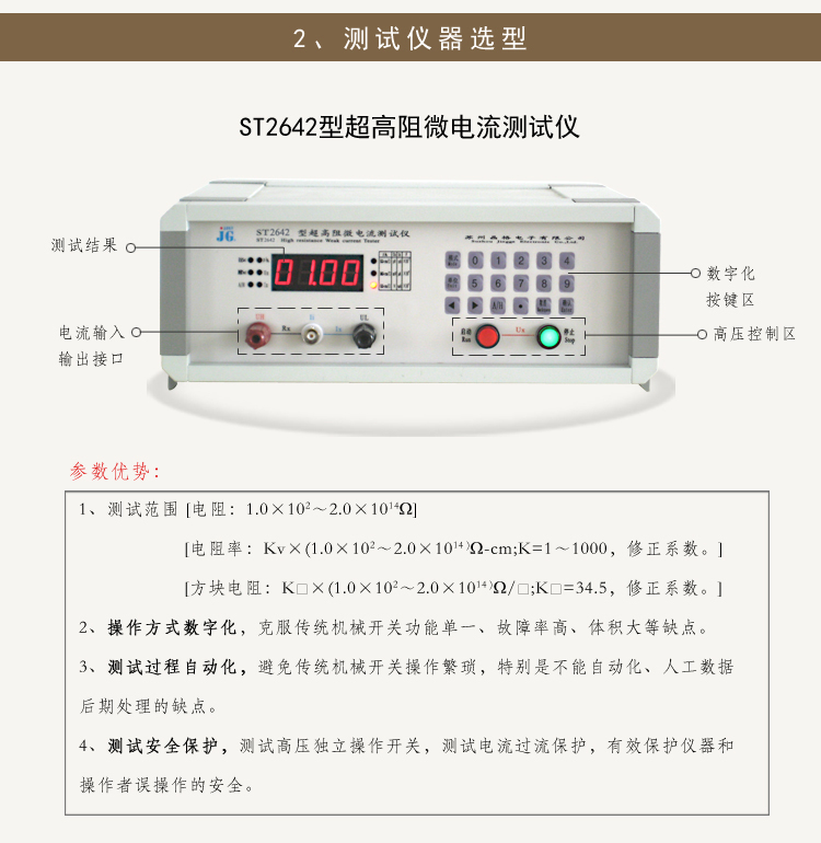 绝缘体表面导静电涂层电阻率测试仪