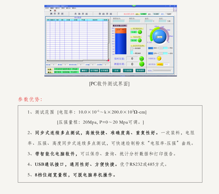 锻后石油焦无烟煤粉电阻率测试仪