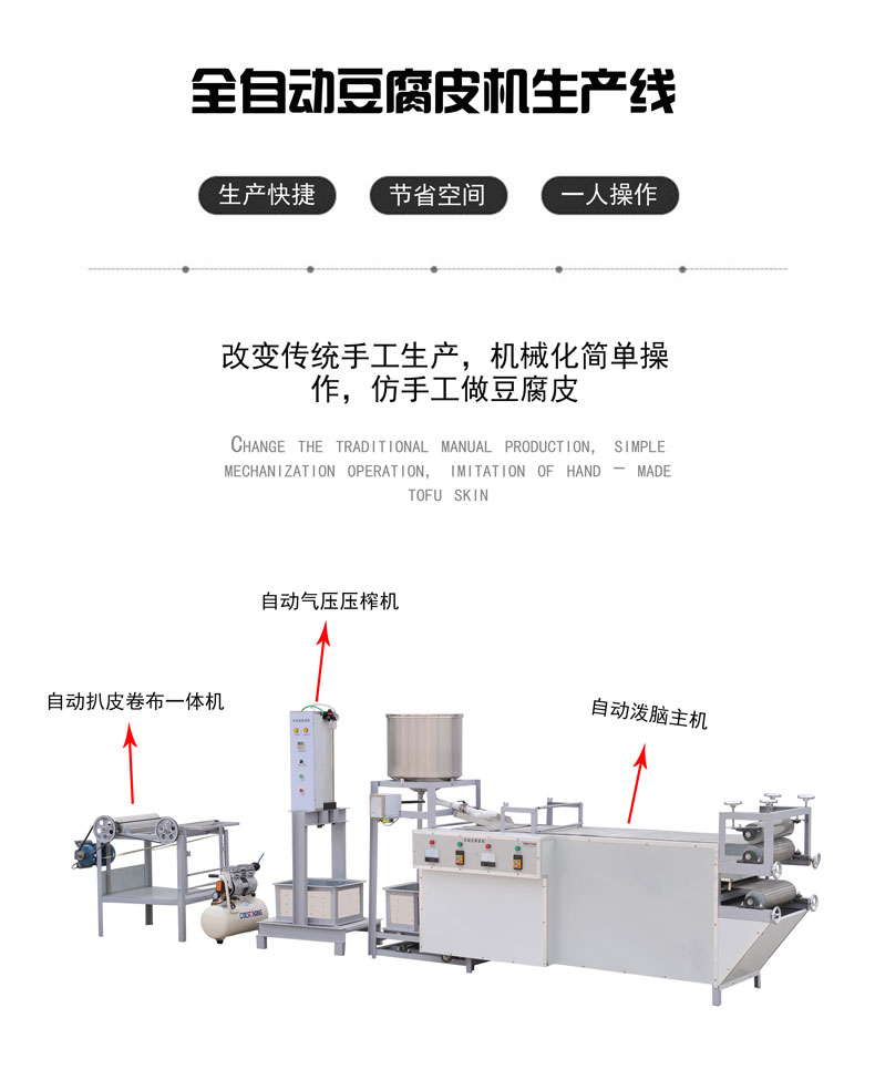 豆腐皮机生产线头部