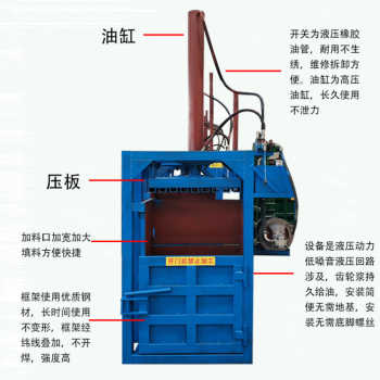 双缸废纸箱液压打包机 废铝油漆桶打包机 棉花秸秆打包机厂家