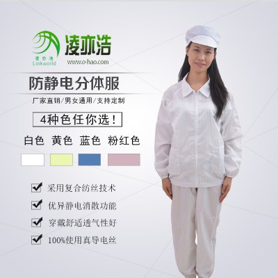 凌亦浩防静电服生产厂商供应电子车间用防静电分体工作服