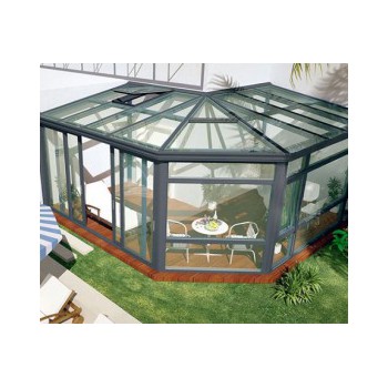 钢结构玻璃阳光房雨棚  铝合金玻璃房