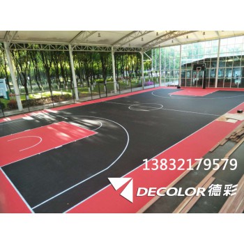 重庆悬浮拼装地板室外篮球场专用材料