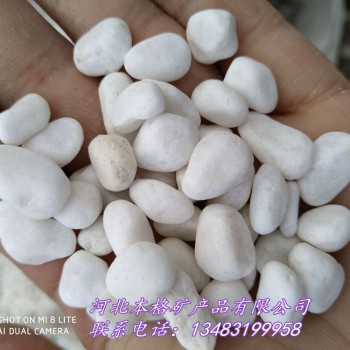 鹅卵石厂家供应 白色机制鹅卵石 水洗石 白色鹅卵石白色卵石