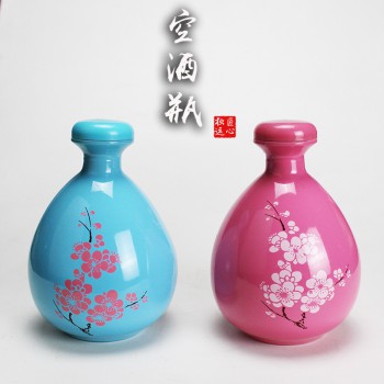 创意500ml白酒瓶1斤玻璃酒瓶原浆空酒瓶杨梅酒陶瓷酒瓶果酒