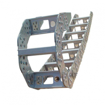 机床钢制拖链|TL125框架式打孔式钢铝金属坦克链