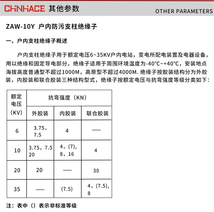 华册电气 ZAW-10Y ZA-10Q 户外高压支柱绝缘子 防污绝缘子 10KV支柱绝缘子 直销示例图7