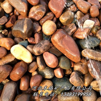 杂色鹅卵石 绿化园林用3-5鹅卵石 3-5厘米黑色卵石