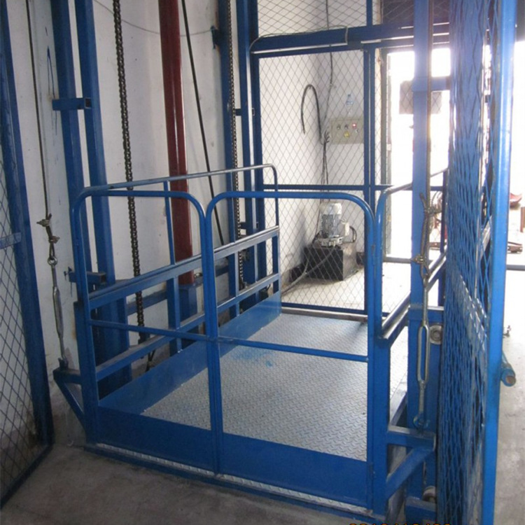 龙铸厂家定做厂房液压载货升降机导轨式  2吨3吨二层三层SJD货梯示例图7