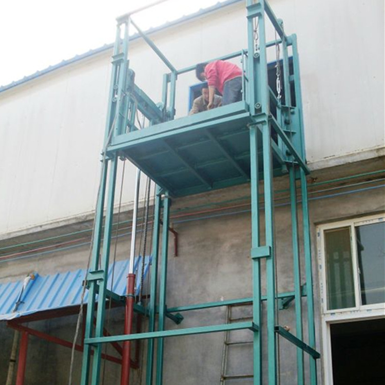 龙铸厂家定做厂房液压载货升降机导轨式  2吨3吨二层三层SJD货梯示例图5