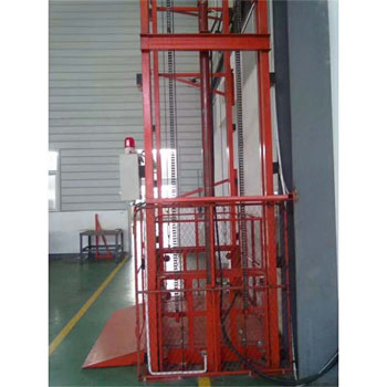 导轨式液压升降货梯 钢丝网防护双重保险货梯