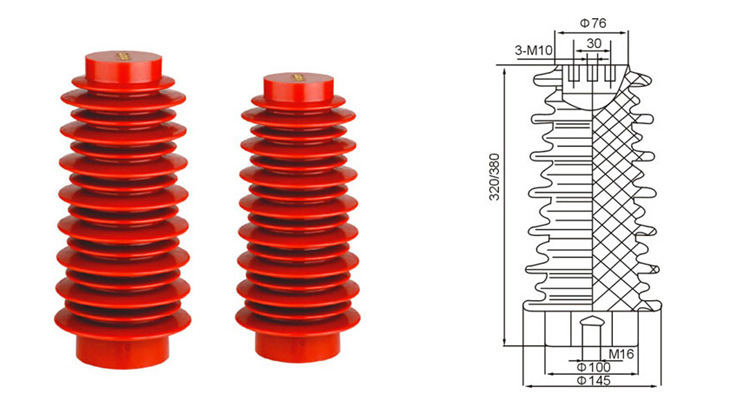 华册电气 ZJ-35Q/145x380 环氧树脂绝缘子 35kv支柱绝缘子 35KV绝缘子 380高绝缘子 厂家直销示例图1