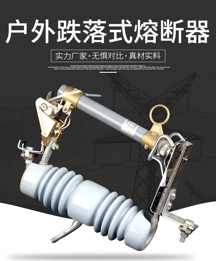 厂家直销 跌落保险 令克开关 RW12-10-12KV/100A 高压跌落式熔断器示例图1