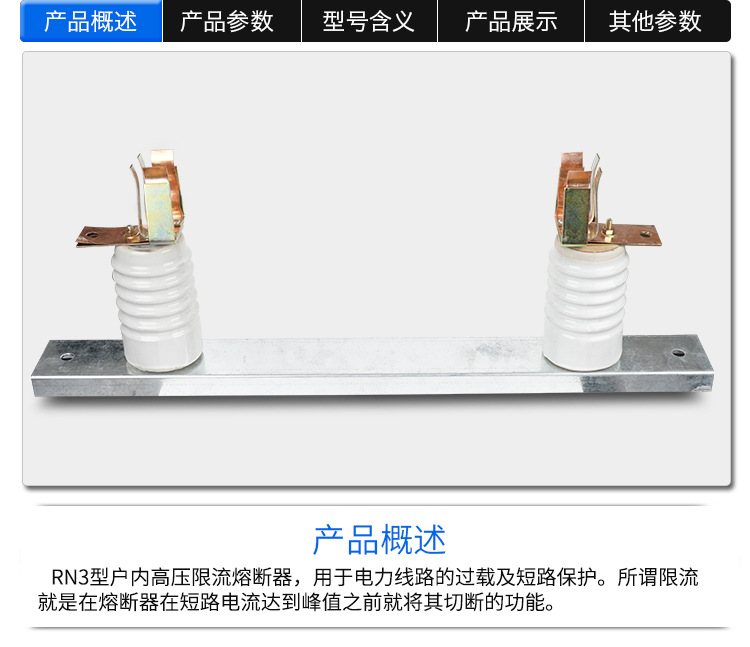 华册电气 RN1/RN3-10-12KV 户内 高压限流 熔断器底座 厂家直销示例图3