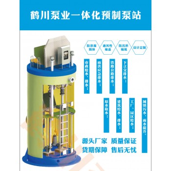 鹤川 厂家 一体化泵站 玻璃钢地埋式一体化提升泵站