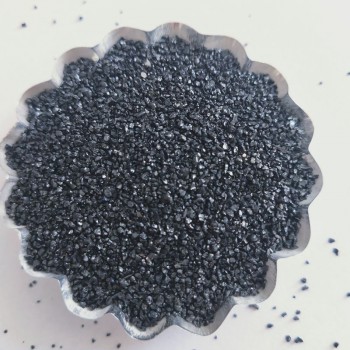 厂家供应 黑色石英砂 地坪耐磨材料亮黑色沙子 透水砖用金刚砂