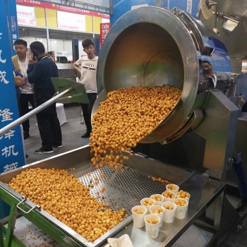 新疆爆米花机 爆玉米花设备 工厂专用圆球形爆米花生产线