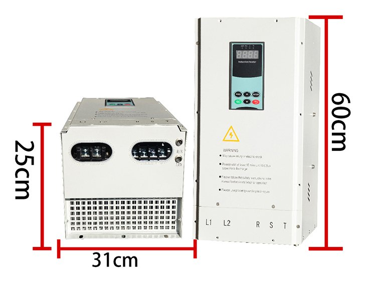 60KW采暖炉配件电磁控制器尺寸说明