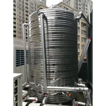 不锈钢消防水箱 空气源水箱  圆柱形不锈钢消防水箱生产厂家