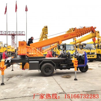 五征三轮吊车价格图片3吨三轮起重机 三蹦子吊车价格