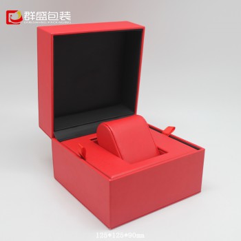 深圳包装盒厂家 订做红色翻盖手表包装盒 手表盒 礼盒