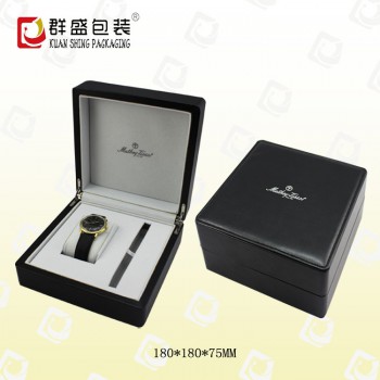 包装盒厂家生产PU皮圆角手表钢笔盒 精品钢笔手表礼品盒