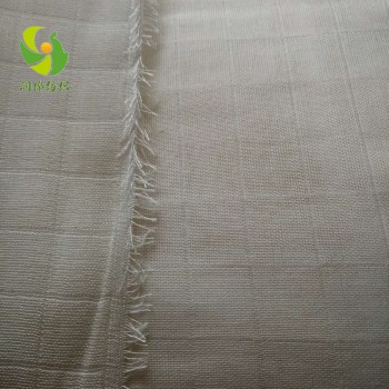 源头厂家直销精梳40支宽竹纤维棉纱布面料床品纺织双层方格柸布