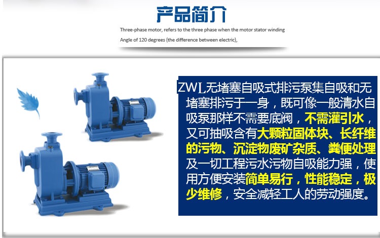 80ZW50-60-22自吸排污泵,ZW型自吸排污泵,ZW自吸泵,无堵塞自吸排污泵示例图2