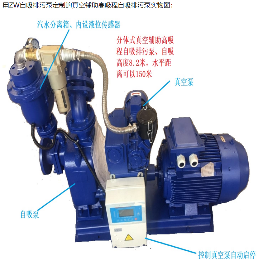 80ZW50-60-22自吸排污泵,ZW型自吸排污泵,ZW自吸泵,无堵塞自吸排污泵示例图10
