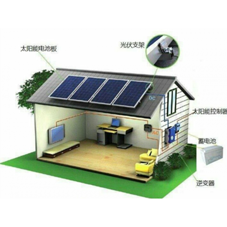 力荐鸿伏3KW太阳能发电系统 光伏离网发电系统