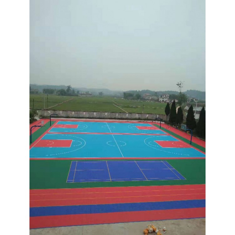 安徽黄山市厂家供应幼儿园悬浮拼装地板 篮球场悬浮拼装地板