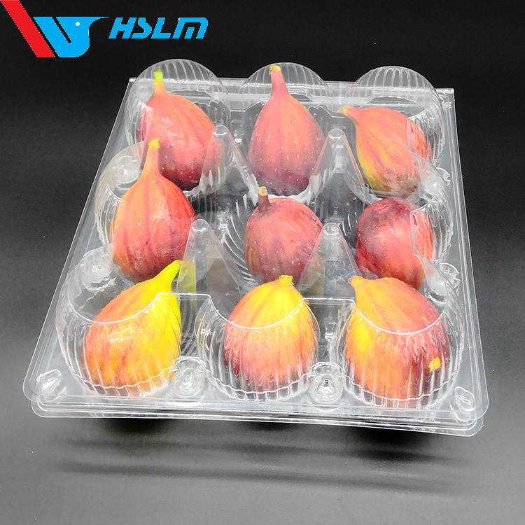 厂家定制塑料包装盒九枚装无花果盒水果盒 水果吸塑盒
