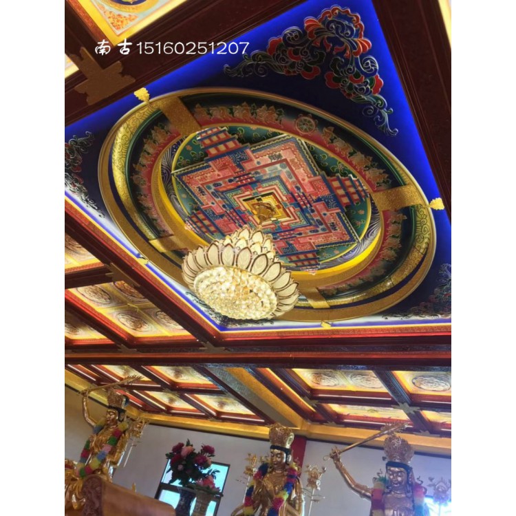 古建禅堂装饰寺庙天花古建筑吊顶宗祠地宫吊顶古建装修