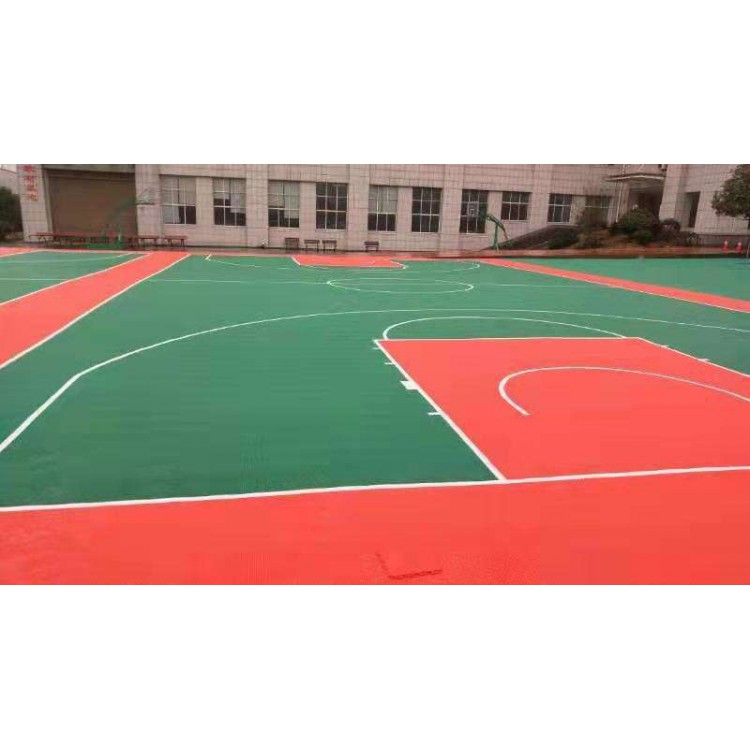 悬浮拼装防滑地板 幼儿园室外羽毛球乒乓球篮球场塑料地板