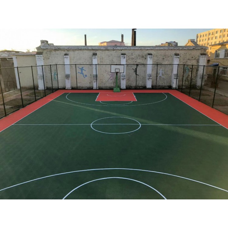 悬浮式拼接地板 幼儿园户外篮球场运动拼接地板 防滑幼儿园地垫