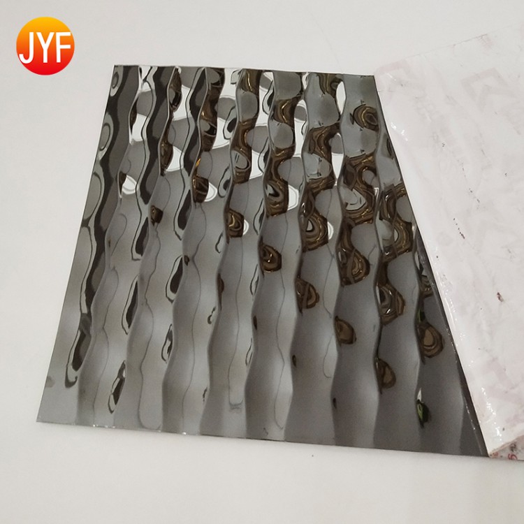 厂家现货黑钛不锈钢板 不锈钢黑钛水波纹板 水波纹不锈钢板
